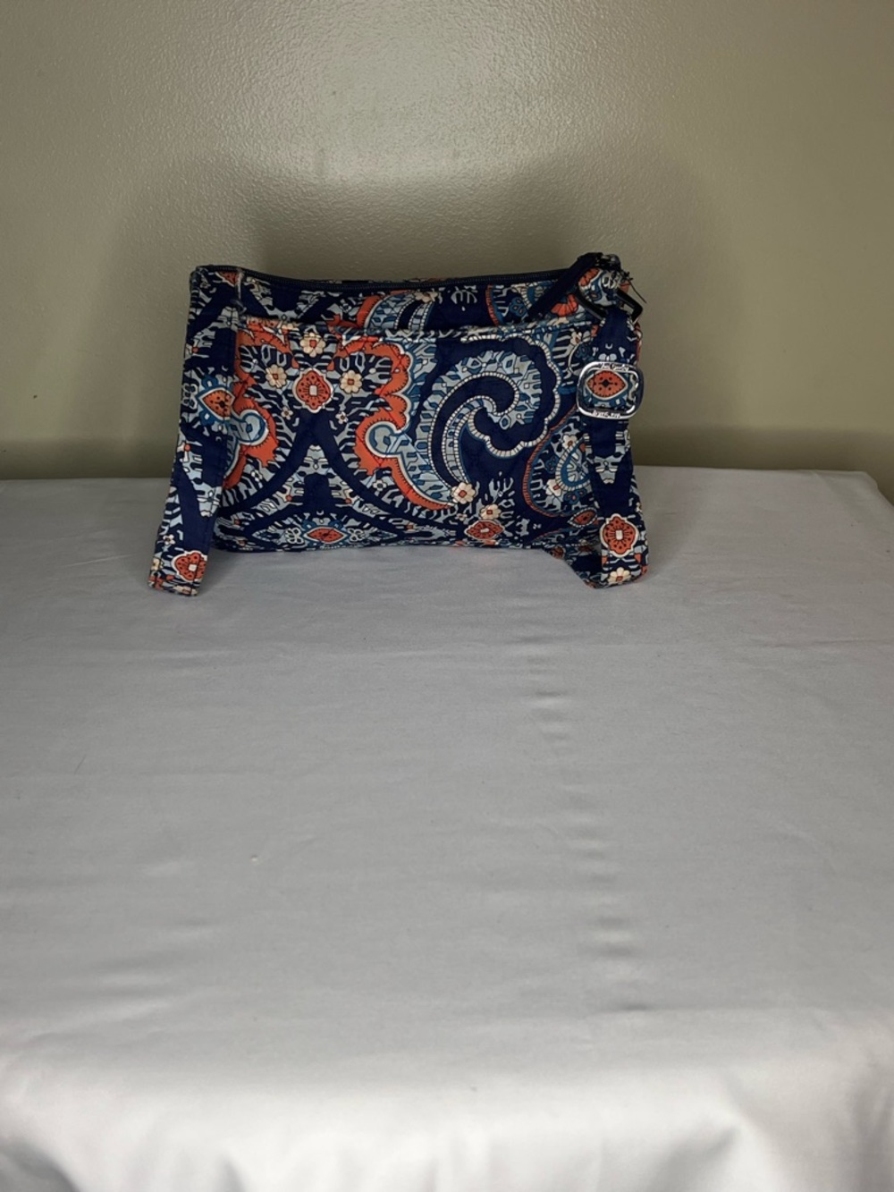 Vera Bradley Navy Blue and Orange Paisley Crossbody Bag